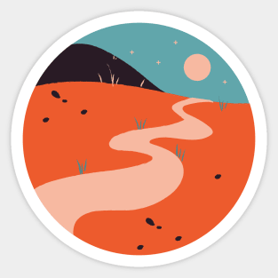 Starry Night in Grasslands | Nature lover Sticker